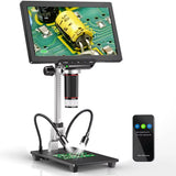 Vividia HM-407 HM-410 HDMI/LCD/USB Digital Manual Focus Microscope with 7" or 10" LCD Screen 4MP Resolution 270x Magnification