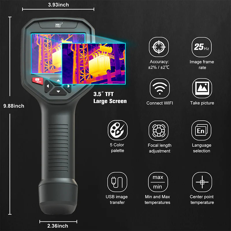 Vividia T-39 Handheld Manual Focus Thermal Camera 384x288 Dual-Camera & Built-in WiFi