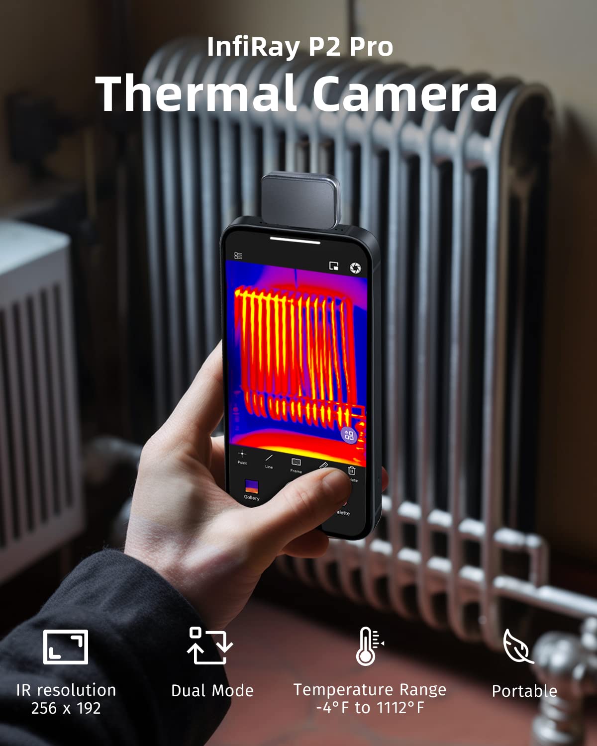 P2 Pro Lightweight Thermal Camera & Macro Lens for Mobile Devices iPhone iPad Android