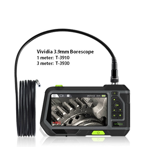 Vividia Mini 3.9mm Photo & Video Recordable Flexible Inspection Camera Borescope Endoscope with 3.5" LCD Monitor