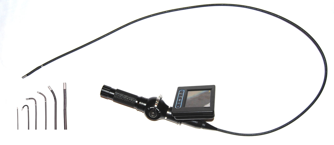 Vividia YB Series Heavy Duty High Clarity Videoscope Borescope Endoscope with 4-way or 2-way 2.8mm to 6mm Articulating Camera Probe and 3.5" LCD Monitor