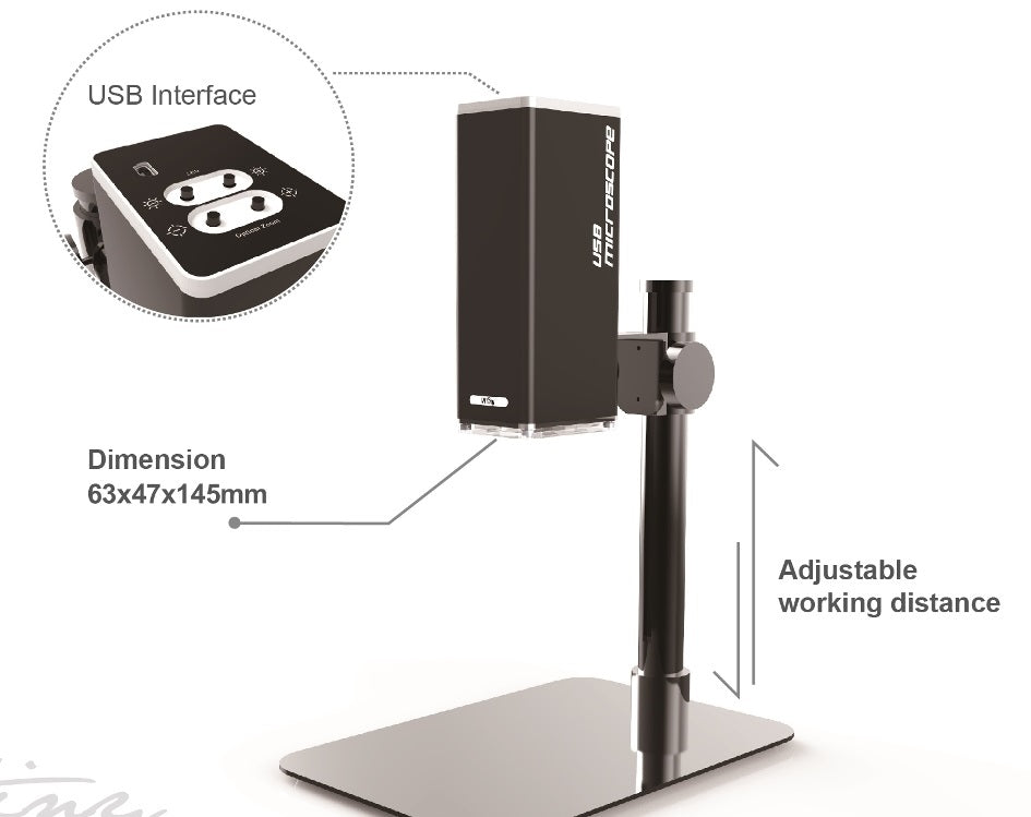 ViTiny UM12 5MP USB Auto-Focus Long Working Distance Digital Microscope