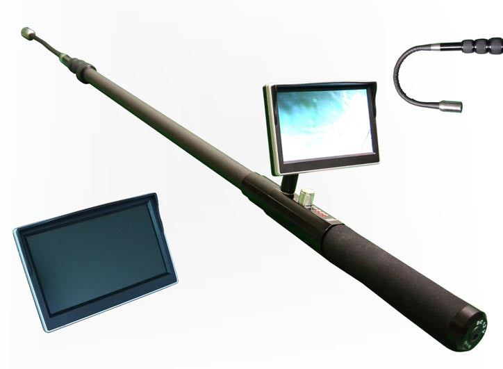 Vividia TVS-300 Telescopic Industrial Video Inspection Camera System 3 Meter Long with 5" LCD Screen and  Sturdy Case