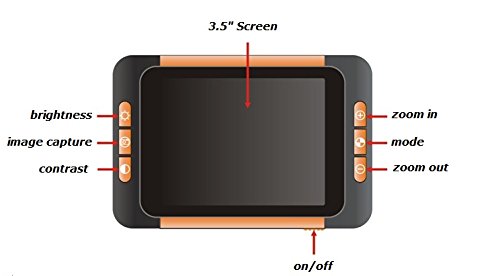 ViSee LVM-300 3.5" Portable Video Magnifier Reading Aide for Low Vision With Stand