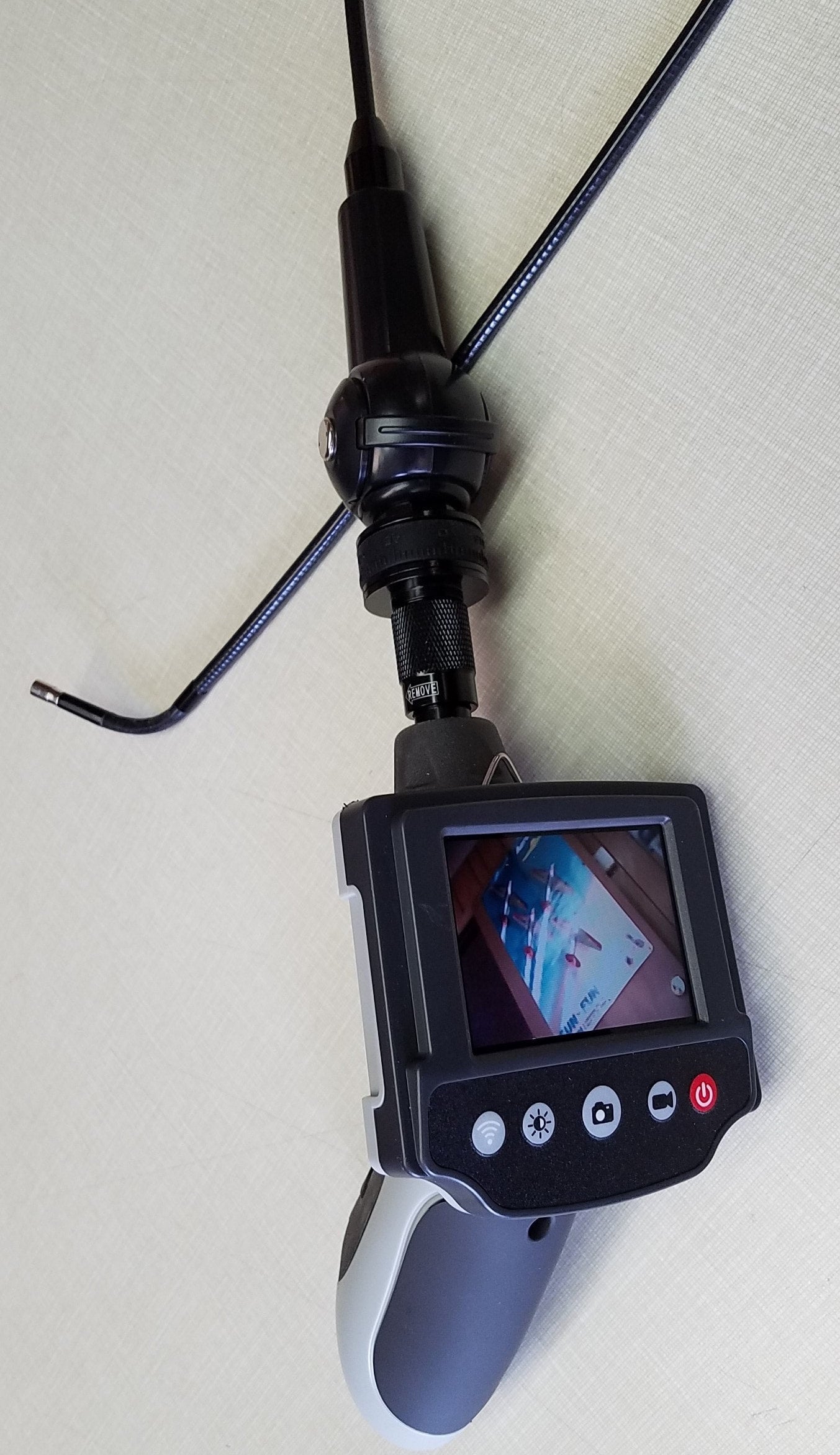 Vividia VA-300 WiFi Wireless LCD Video Borescope System with Articulating 5.5mm Diameter Probe for iPhone/iPad/Android