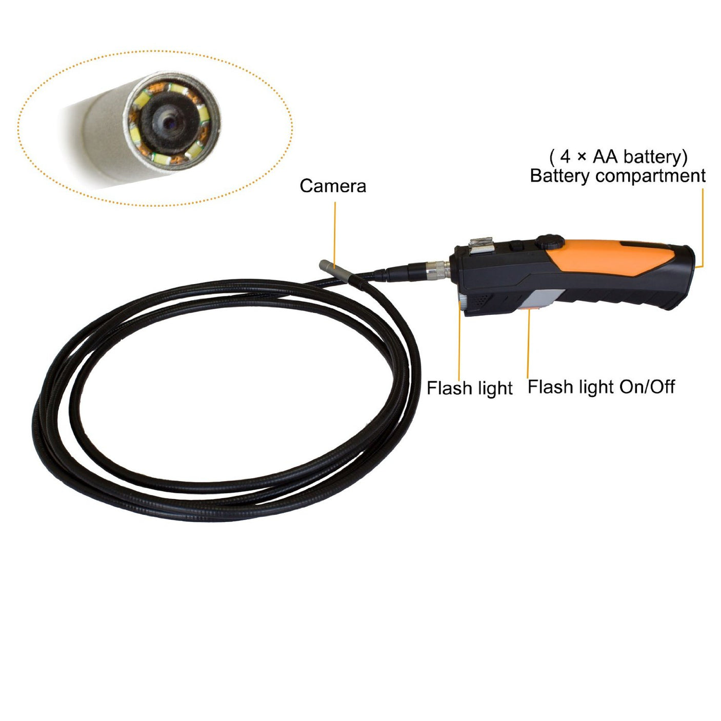 Vividia VN-WF200 WiFi Wireless 8.5mm Flexible Inspection Camera Borescope for iPhone/iPad/Android/PC