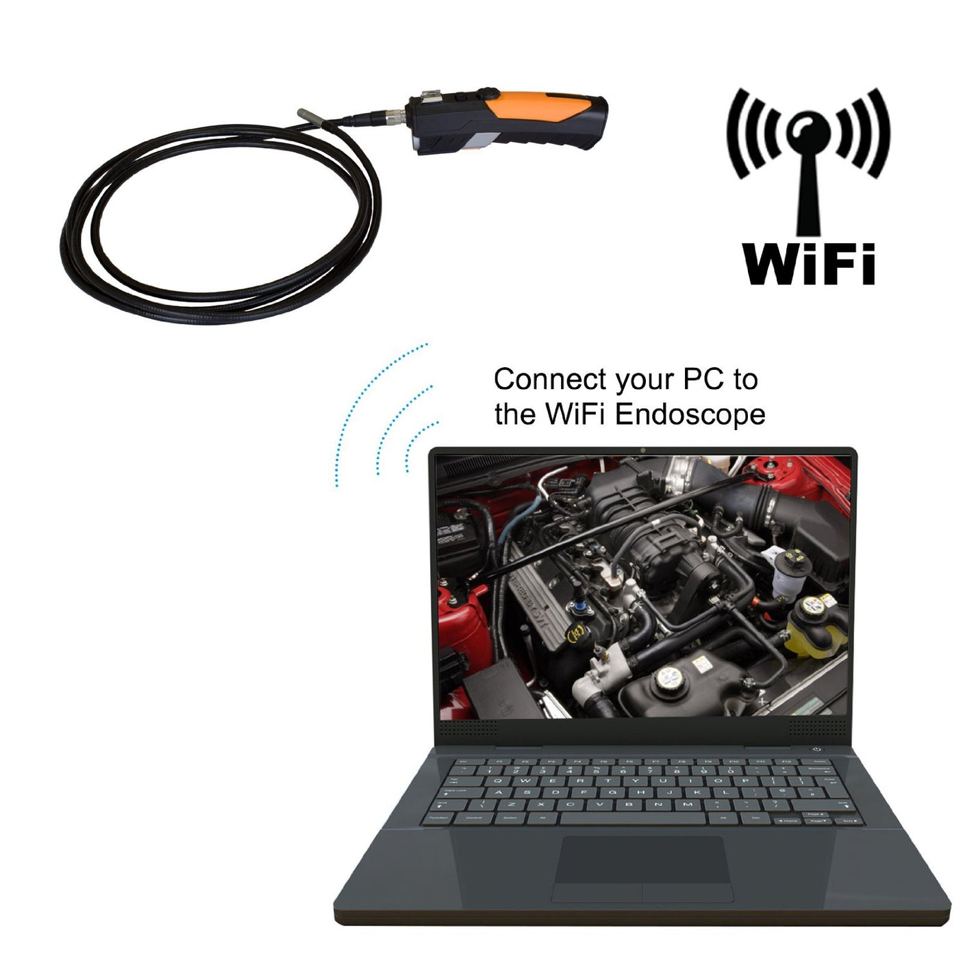 Vividia VN-WF200 WiFi Wireless 8.5mm Flexible Inspection Camera Borescope for iPhone/iPad/Android/PC