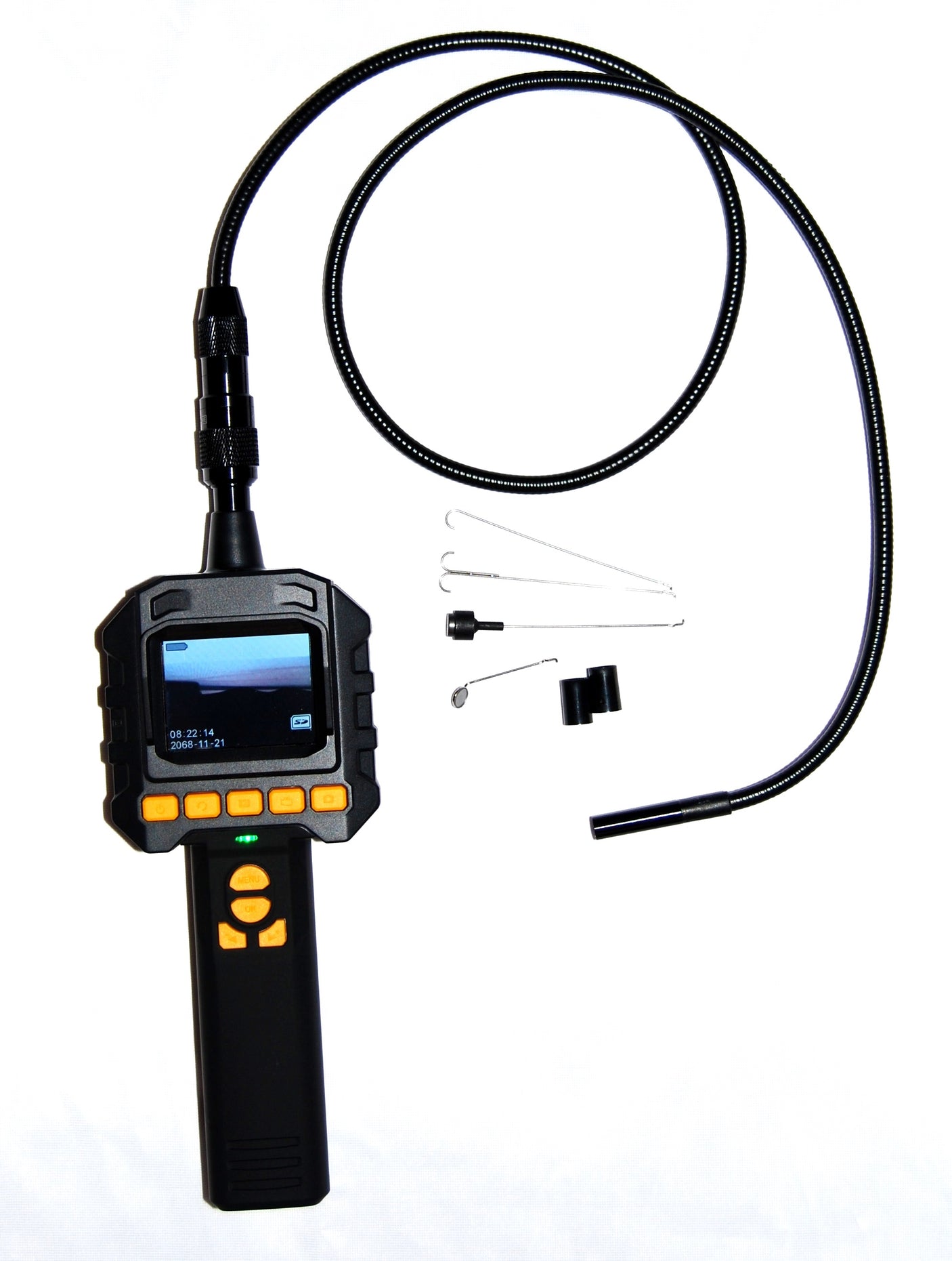 Vividia 9mm Photo & Video Recordable Flexible Inspection Camera Borescope Endoscope with 2.4" LCD Monitor