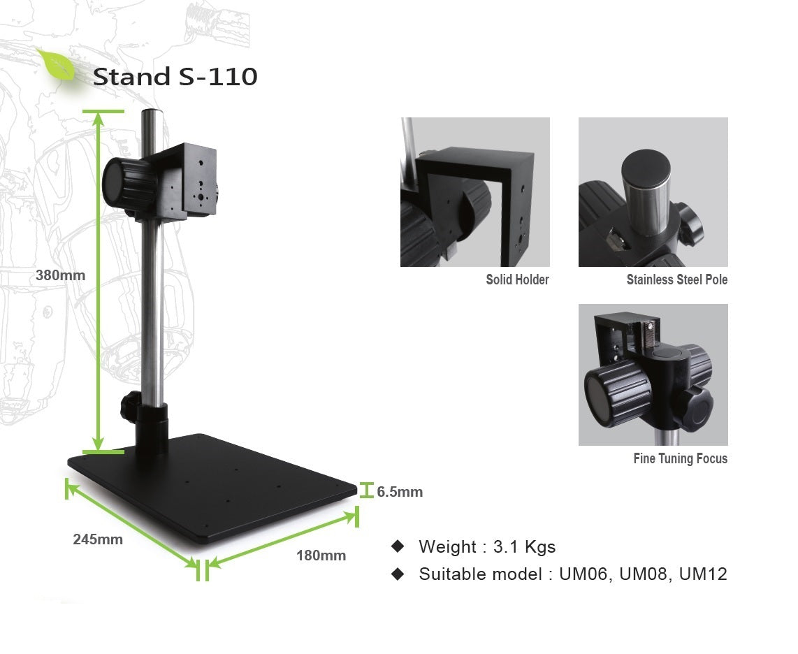 ViTiny S-110 Stand for UM06 and UM08 Digital Microscopes (Optional)