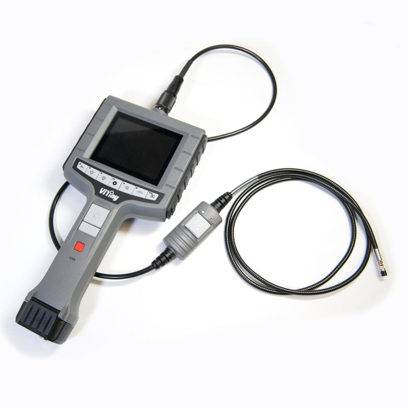 ViTiny VT-400 Flexible Waterproof Inspection Camera with 6.0mm Two-Way Articulating Probe and 4.9mm Dual-Camera Probe and 3.5" Monitor