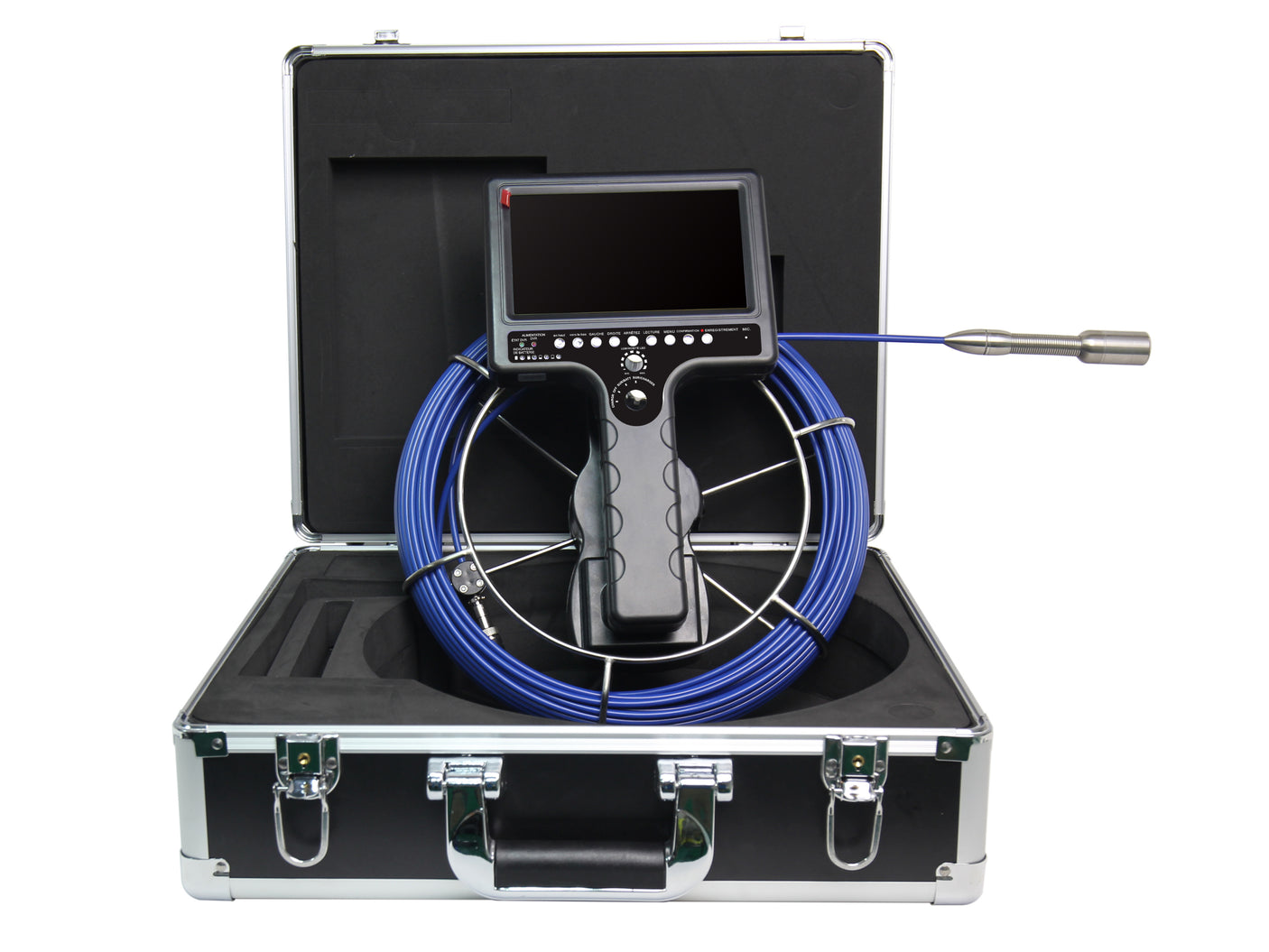 Vividia VS-710 Sewer Drain Pipe and Wall Inspection Inspection Camera Borescope with 30 Meter Cable and 7" Portable Screen