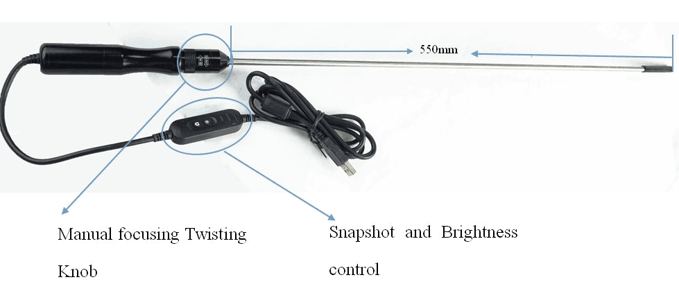 Vividia 8.5mm USB Handheld Endoscope with Manual Focus