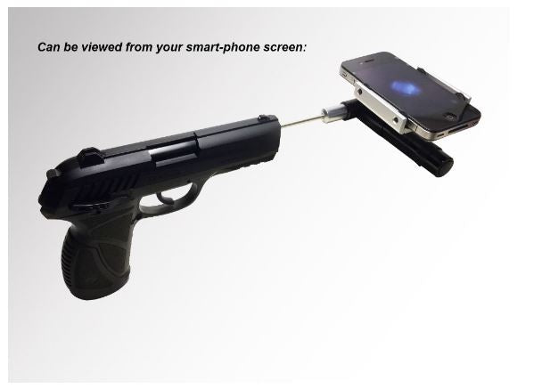 Vividia GB-4510 Gun Barrel Rigid 4.0mm Borescope Kit with Mirror Tube and Phone Attachment