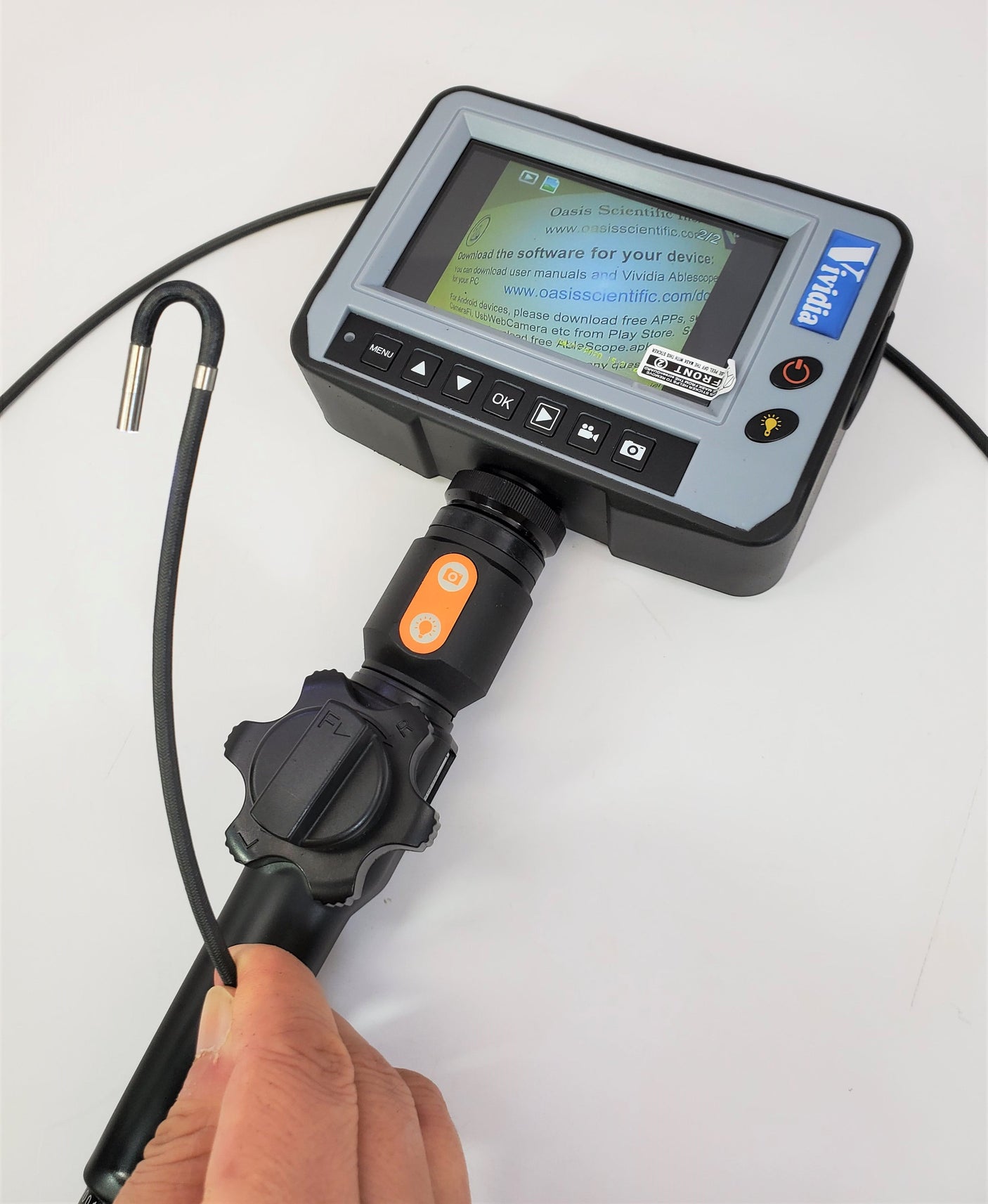 Vividia VA-2-39 Two-Way Articulating 3.9mm Diameter Videoscope Borescope Inspection Camera