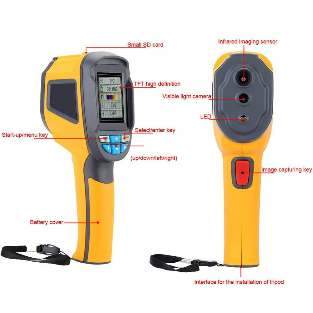 Vividia HT-02 Portable Handheld Infrared Thermal Imager Camera with 60x60 Thermal Resolution and Mini SD Storage and 2.4" LCD Display