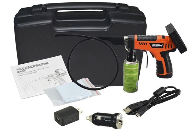 Vividia VQ-7820 Cleaning Borescope with Camera Probe and Wireless 3.5" Monitor with DVR Function