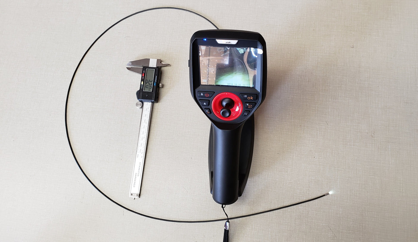 Vividia VC-20 Industrial Videoscope Joystick 360 Articulating Borescope with Detachable 2.0mm Diameter Insertion Tube