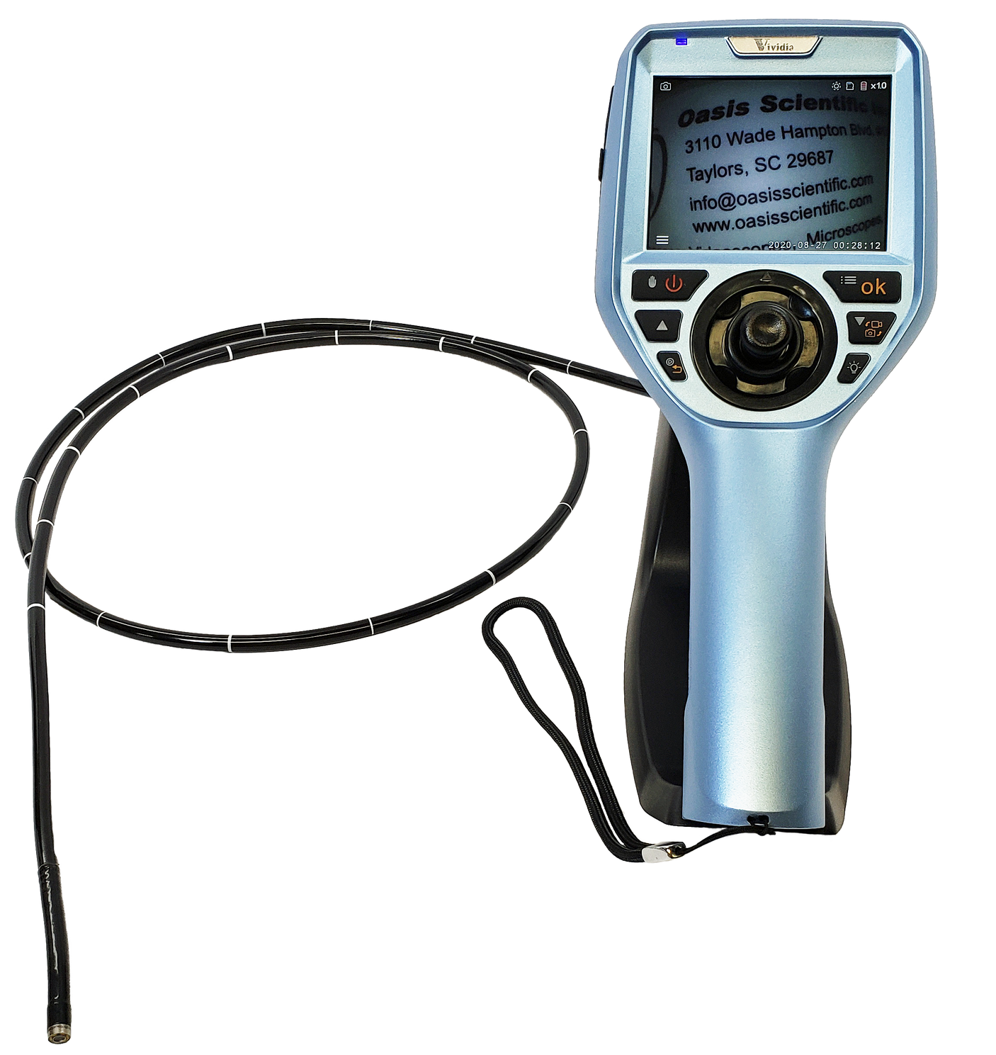 Vividia ME-600 Series 6mm Semi-Rigid Joystick Monitor Borescope