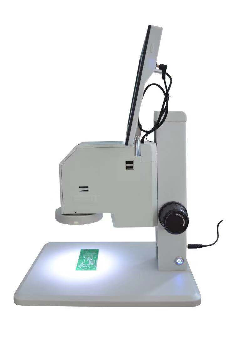 Vividia VM-2000 Industrial All-In-One Tabletop Tool Video Microscope with Measurement 11.6" LCD Screen for Magnification 12x to 77x