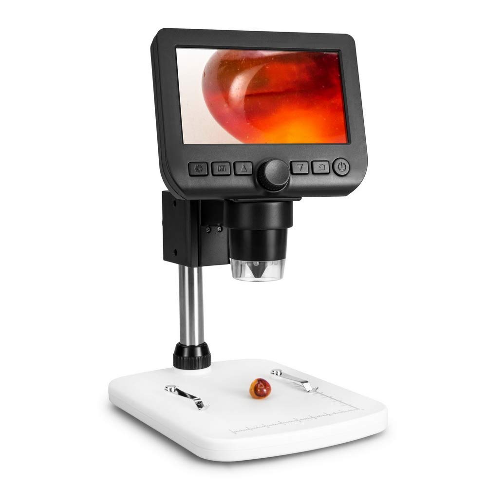 Vividia LM-46 Desktop LCD/USB/Video Digital Microscope 10x to 600x for PC/TV/Android with video/photo Capture and Measurement