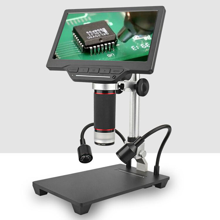 Vividia HM-407 HM-410 HDMI/LCD/USB Digital Manual Focus Microscope with 7" or 10" LCD Screen 4MP Resolution 270x Magnification