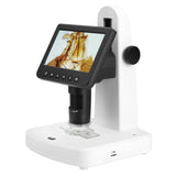 Vividia HM-058 HDMI/LCD/TV/USB 5-inch Screen Standalone Tabletop 300X Portable Digital Microscope with Measurement DVR and Polarizer