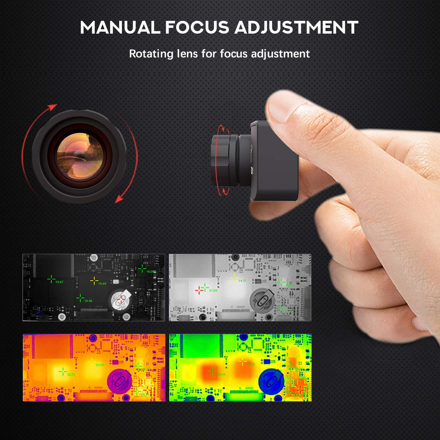 Vividia HTi HT-301 Manual Focus Thermal Imaging Camera for Android Phone and Tablet with IR Resolution 384x288