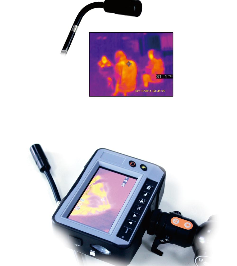 Vividia TB-4-1815 / 1830 Handheld 4-Way Articulating Thermal Imaging Camera Borescope with 18.5mm Diameter Probe