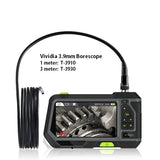 Vividia T-3910 Mini 3.9mm Photo & Video Recordable Semi-Rigid Inspection Camera Borescope Endoscope with 5" LCD IPS Monitor