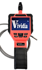 Vividia VA-150 Two-Way Articulating Borescope Videoscope Inspection Camera with 6.0mm Diameter 80cm Long Probe and 2.7" LCD Monitor 640x480 Resolution