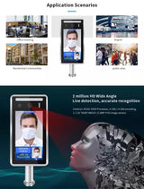 Vividia KT08 Body Temperature Fever Detection Face Recognition Camera System 30°C - 45°C (86°F - 113°F) with 8 Inch IPS Display