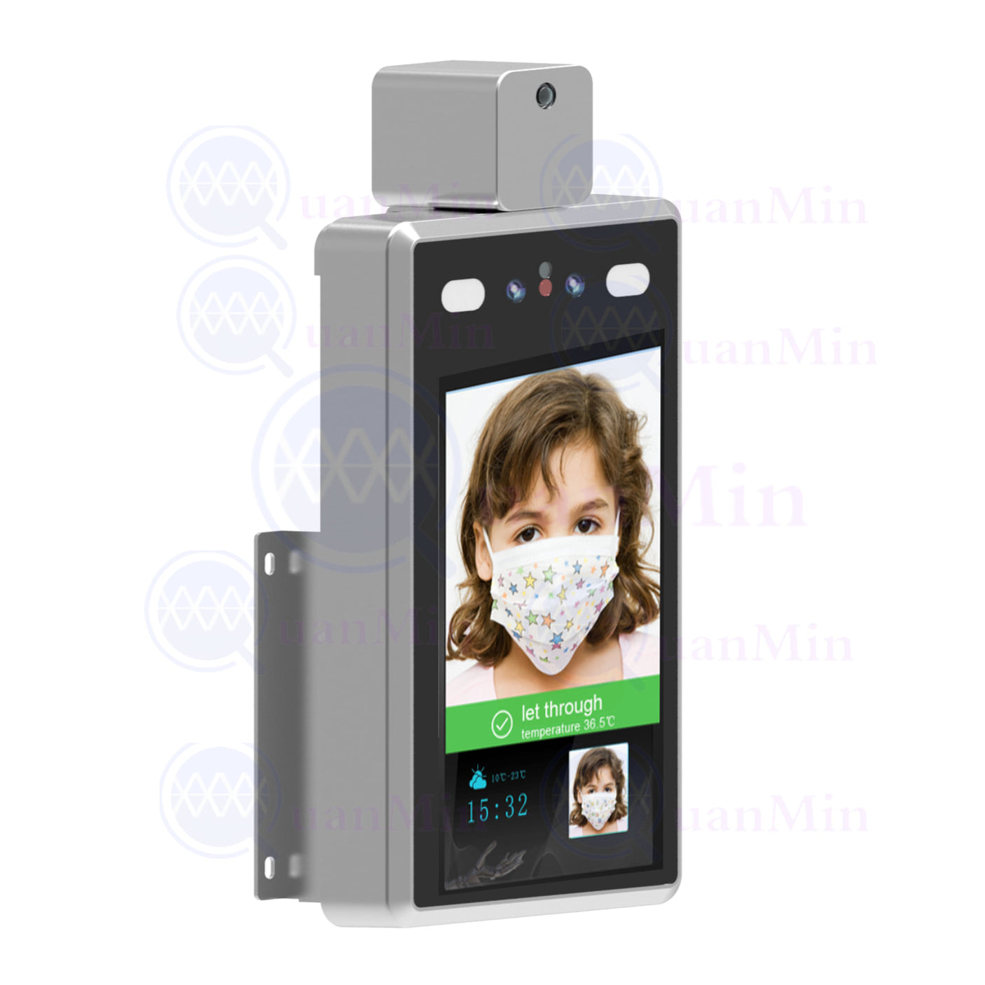 Vividia KT08 Body Temperature Fever Detection Face Recognition Camera System 30°C - 45°C (86°F - 113°F) with 8 Inch IPS Display