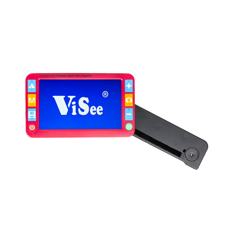 ViSee LVM-580plus Portable Handheld 5" LCD Autofocus Video Magnifier for Low Vision with Dual 8MP Cameras, 26 Color Modes, Voice Control and Audio and Vibration Prompt