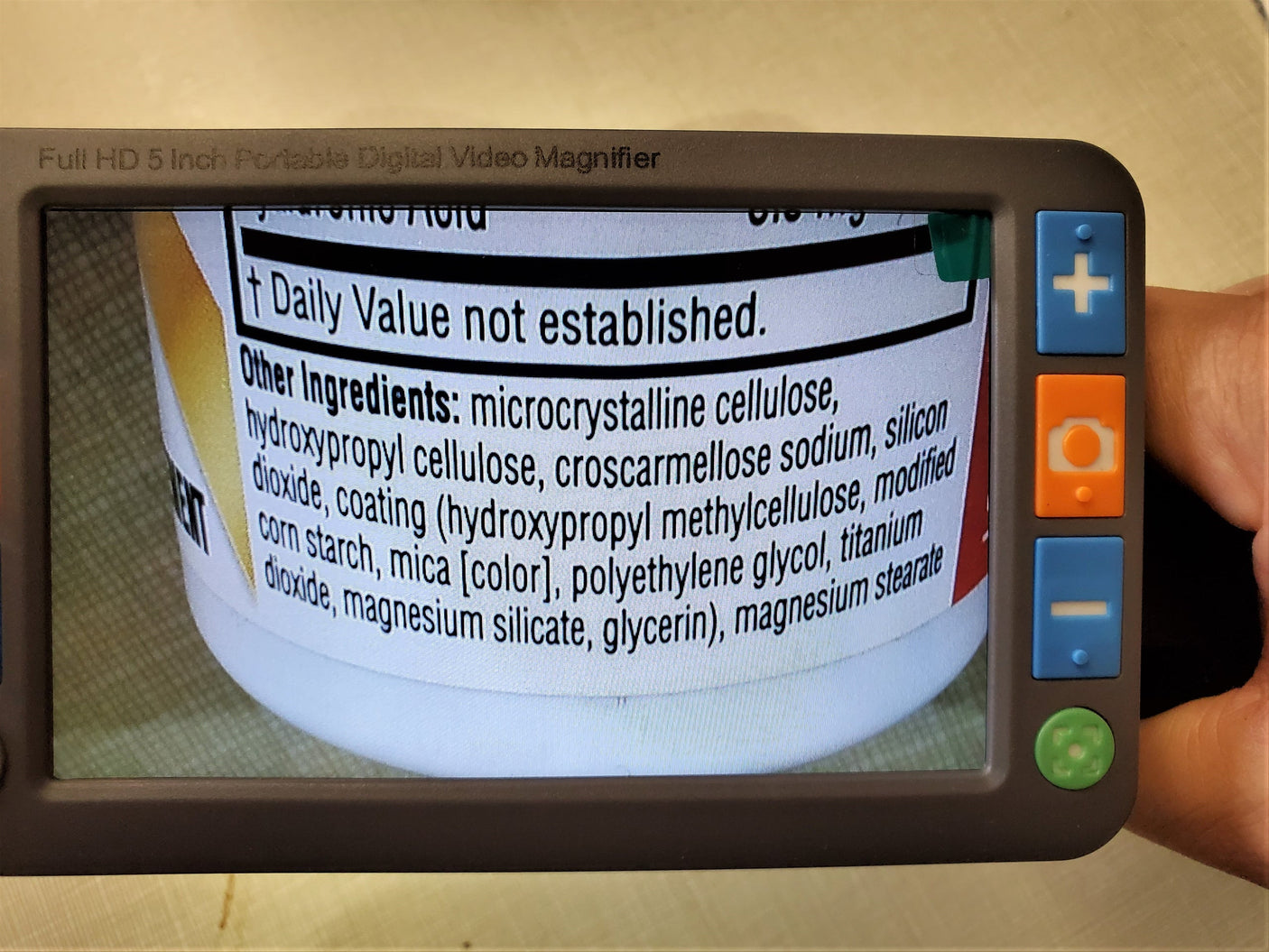 ViSee LVM-580 Portable Handheld 5" LCD Video Magnifier for Low Vision with Dual Cameras 26 Color Modes