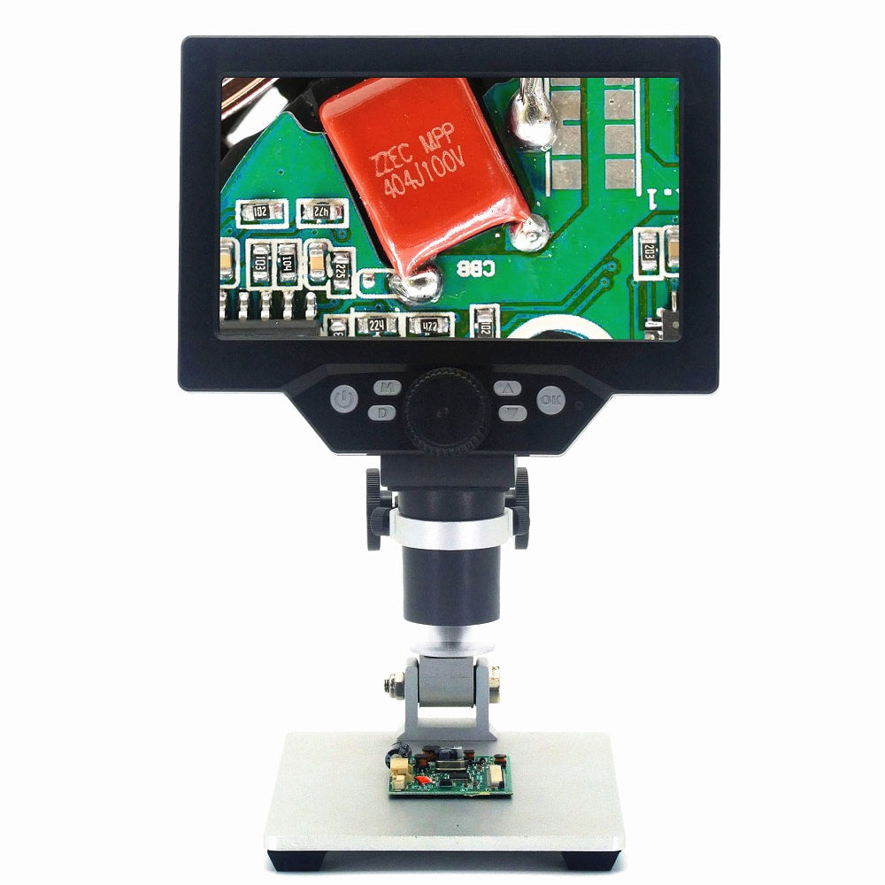 Vividia G-1200 LCD/USB Digital Manual Focus Microscope with 7" LCD Screen 12MP Resolution 300x Magnification