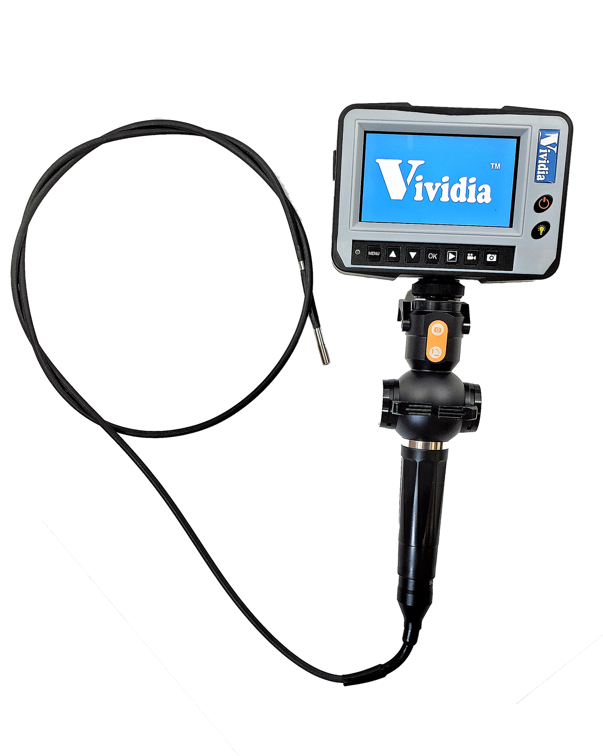 Vividia BD-4-6015 Dual-Camera 4-Way Articulation Video Borescope with 6mm Diameter 1.5 Meter Long Dual-Camera Probe  and 4.5" LCD Monitor