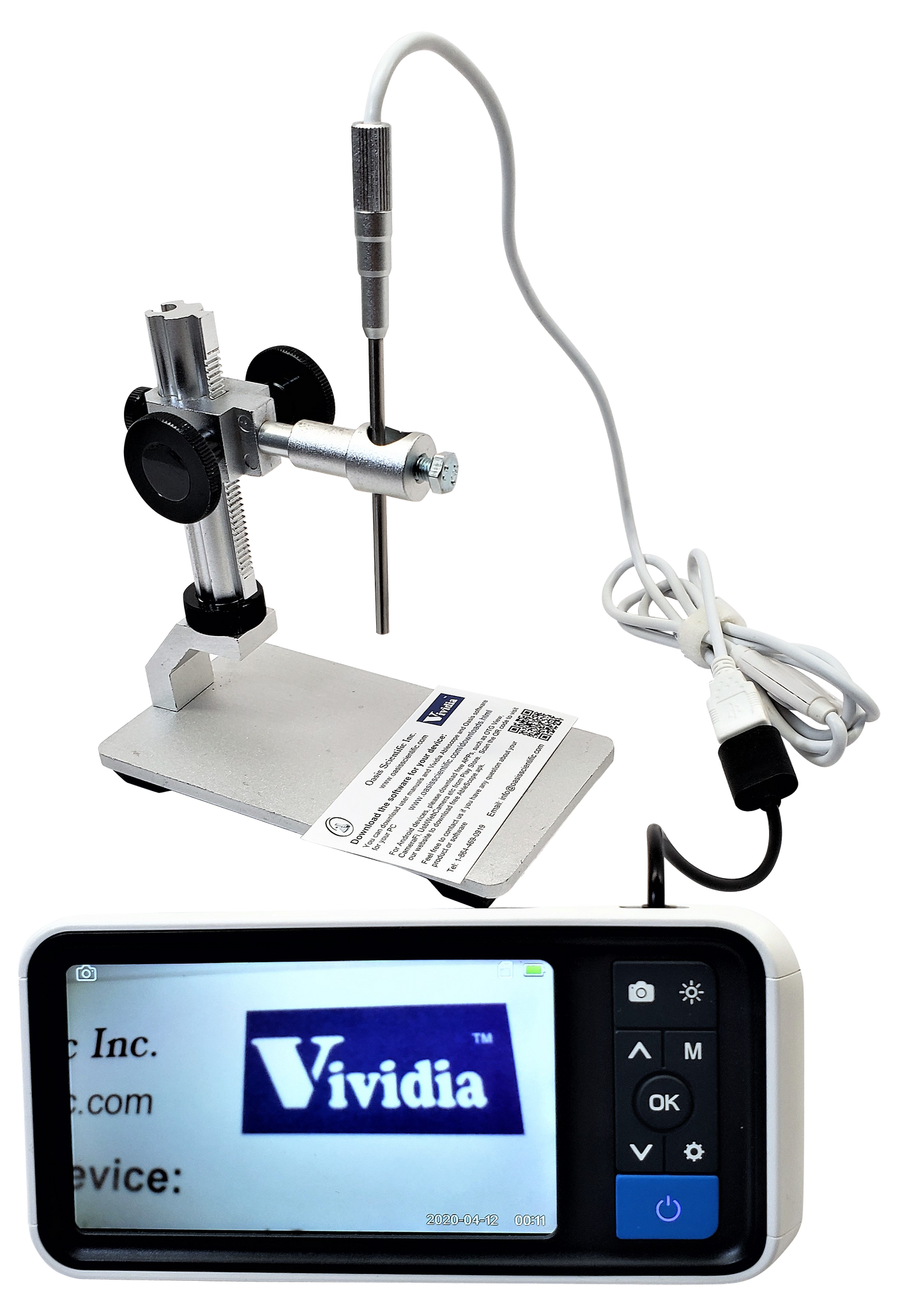 Vividia M450 USB Monitor with 4.5" LCD IPS Screen for USB Borescopes Microscopes Otoscopes