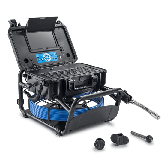 Vividia VS-749 All-in-One Pipe Sewer Drain Tube Video Inspection Camera with 7" Portable Screen 5.2mm Push-Rod Cable and 23mm (0.91") Diameter Camera