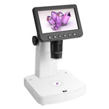 Vividia LM-058 Stand-Alone Tabletop 5-inch LCD Digital Microscope with 500x Magnification and 12MP Resolution with Built-In Polarizer