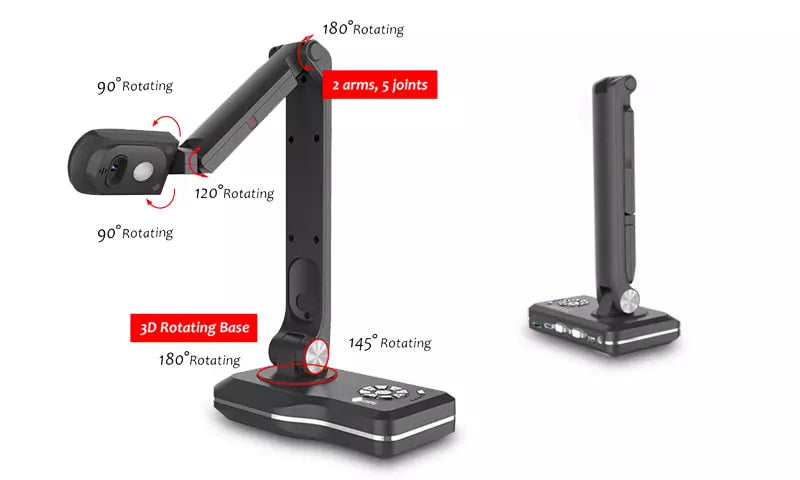 Vividia Joyusing V500W Desktop 8MP WiFi/HDMI/USB/VGA Document Camera Visualizer for TV Monitor Windows Mac Chromebook Android Devices