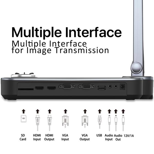 Vividia Joyusing V1XS Desktop Optical Visualizer PC Free Equipment for Interactive Teaching Presentation Solution with 1080P and 60FPS and 120X Magnification