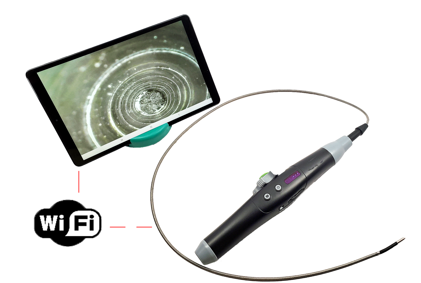 Vividia W2240 WiFi/USB Wireless USB 2-Way Articulation 4.0mm 0.157" Diameter  Borescope Videoscope Inspection Camera for Windows iPhone iPad Android MacBook Chromebook PC