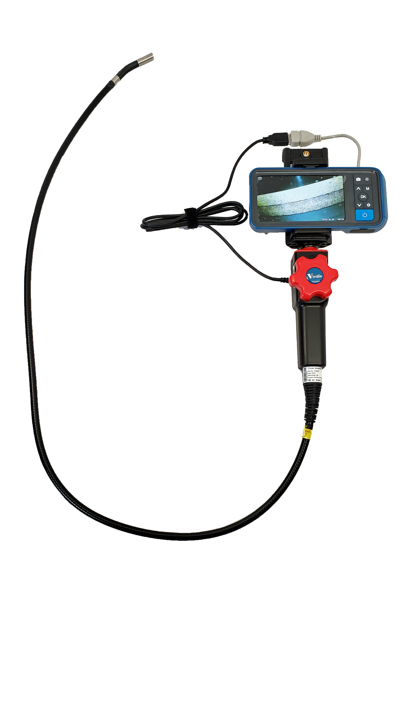 Vividia VA-880 Flexible USB Two-Way Articulating Digital Inspection Camera Borescope Videoscope with 8.5mm (0.33") Diameter 1m Long for PC Phone Laptop