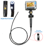 Vividia VE-4-D6915 Portable Veterinary Flexible 4-Way Articulating Video Endoscope Videoscope Borescope Inspection Camera with Replaceable Dual-Camera  6.9mm x 1.5m Long Polyethylene Probe