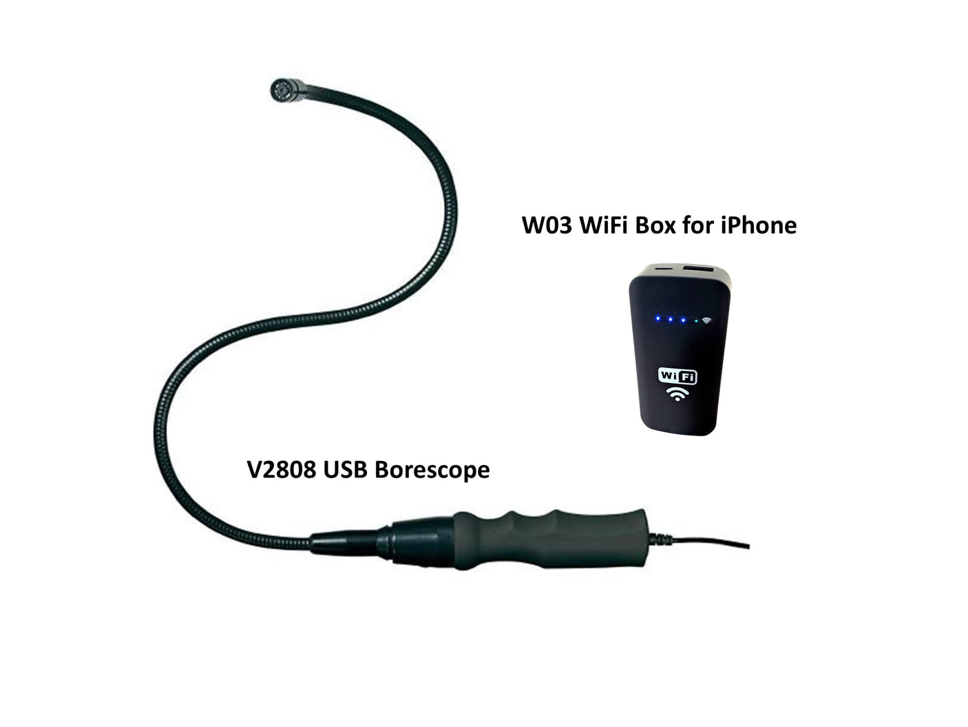 Vividia FC-888 USB 8mm Waterproof Flexible Inspection Camera Borescope Endoscope for PC and Android Phones/Tablets