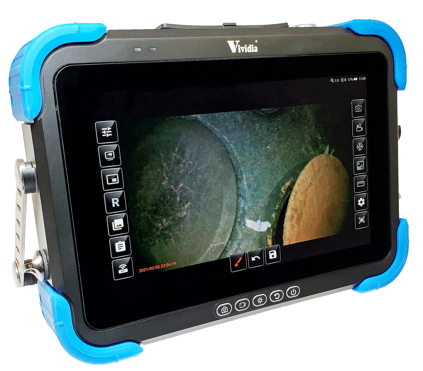 Vividia FP Series Professional 3D Measurement Articulating Video Borescope Videoscope with 10.1" Touch Screen