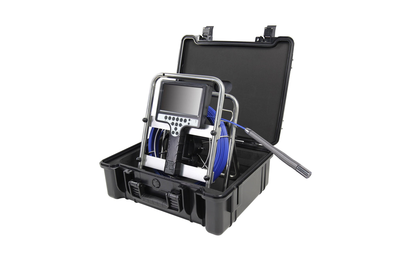 Vividia VS-22330 All-in-One Pipe Sewer Drain Tube Video Inspection Camera with 7" Portable Screen mm Diameter 30m Long Push-Rod Cable and 23mm Diameter Camera