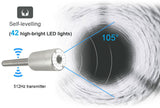 Vividia VS-34080 All-in-One Pipe Sewer Drain Tube Video Inspection Camera with 7" Portable Screen mm Diameter 262ft (80m)  Long Push-Rod Cable and 40mm Diameter Self-Leveling Camera With Built-In 512Hz Transmitter