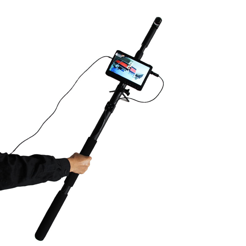 Vividia TVS-360 Telescopic Pole Video Inspection Camera 16.8ft/5 Meter Long Pan Tilt 1920x1080 Full HD Camera 7" LCD Monitor