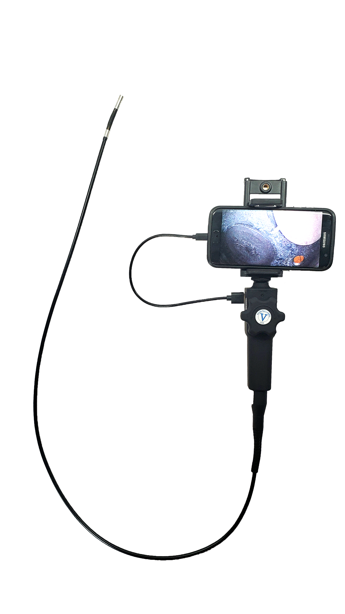 Vividia VA-855i Flexible Two-Way Articulating 1280x720 Digital Inspection Camera Borescope Videoscope with 8.5mm (0.335") Diameter 1m Long for iPhone iPad and Android Devices